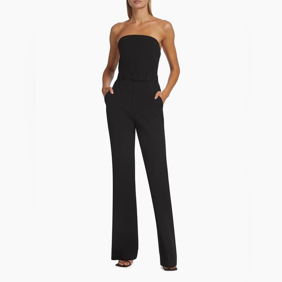NWT A.L.C. Kate Strapless Belted Jumpsuit Black Size 2 – Missing Belt - Picture 2 of 9